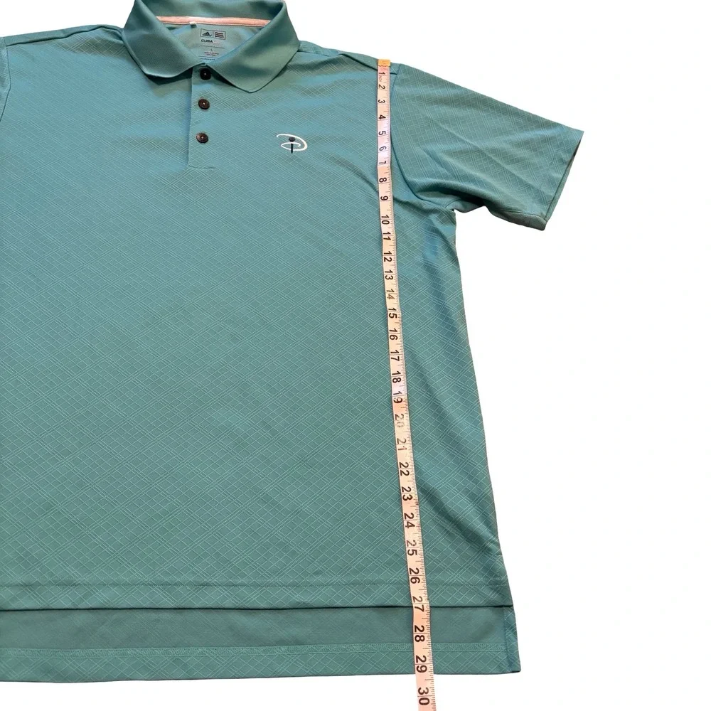 Adidas Mens ClimaCool Disney Golf Polo Shirt Teal Blue Diamond Grid Large D33778